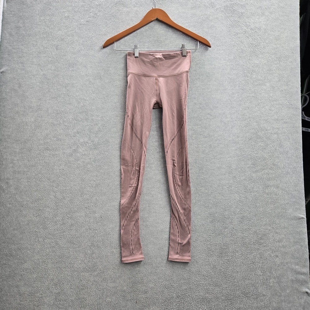 Lululemon x Barrys Women Activewear Pants 2 Mauve Reveal Tight Precision 24"